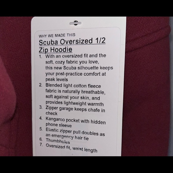 🥀NWT Lululemon Scuba Oversized Half Zip🥀 - Picture 5 of 5